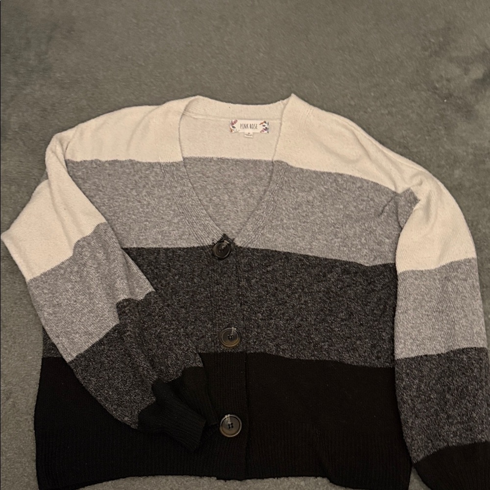 Pink Rose Textured Knit Sweater